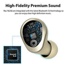 Load image into Gallery viewer, iLuv TB200 Gold True Wireless Earbuds Cordless in-Ear Bluetooth 5.0 with Hands-Free Call Microphone, IPX6 Waterproof Protection, High-Fidelity Sound; Includes Compact Charging Case & 4 Ear Tips