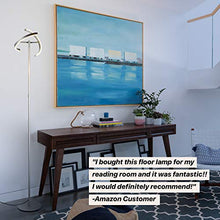 Load image into Gallery viewer, Brightech Halo Split - Modern LED Torchiere Floor Lamp, For Offices - Bright Standing Pole Light - Tall, Dimmable Uplight for Reading In Your Bedroom or Living Room - Platinum Silver