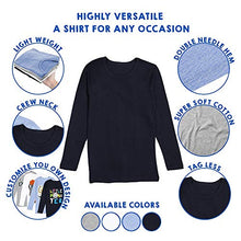Load image into Gallery viewer, Brix Boys' Long Sleeve Tees - Tagless Crewneck Cotton Soft 4-pk Shirts. 11-13