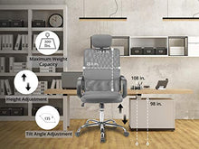 Load image into Gallery viewer, Halter Ergonomic Executive Mesh Office Chair with Headrest, Thick, Compact Seat Cushion, Smooth-Glide Wheels, Durable Chrome Base, Easy Assembly (Dark Gray)