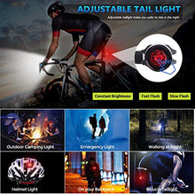 Load image into Gallery viewer, Xinji Bike Light Set with Bicycle Speedometer,USB Rechargeable Bike Computer with Loud Bike Bell,Waterproof Bike Odometer and Tail Light (Black)