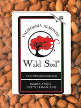 Load image into Gallery viewer, Wild Soil Almonds - Distinct and Superior to Organic, Herbicide Free, Beyond Beef High Protein, Steam Pasteurized, Probiotic, Raw 3LB Bag, Emergency Food, Survival Food