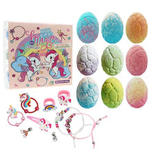 Load image into Gallery viewer, Unicorn Bath Bomb Gift Set with Jewelry Inside, 9 Pack Organic Bath Bomb Gift Set for Kids, Magic Unicorn Bath Bomb with Jewelry for Girls