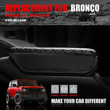 Load image into Gallery viewer, Mabett Center Console Cover for Ford Bronco Accessories 2021 2022 2/4-door,Prevent Dog Scratches Center Console Pad Waterproof Armrest Cover,Armrest Seat Box Cover Protector(Black)