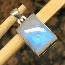 Load image into Gallery viewer, Natural Rainbow Moonstone 925 Solid Sterling Silver Men's Pendant 25mm