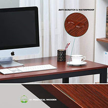 Load image into Gallery viewer, Coleshome Computer Desk 47 inch Modern Sturdy Office Desk Study Writing Desk for Home Office,Teak
