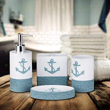 Load image into Gallery viewer, Nautical Wall Decor Set and Bathroom Accessories