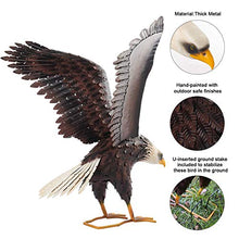Load image into Gallery viewer, Bald Eagle Statue Outdoor Garden Sculpture Metal Yard Art Lawn Decoration