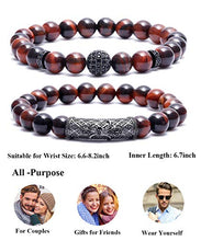 Load image into Gallery viewer, BOMAIL 8mm Tiger Eye Stone Beads Bracelet Elastic Natural Stone Yoga Bracelet for Women Men