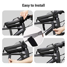 Load image into Gallery viewer, Whale Fall Waterproof Bike Frame Bag Bike Phone Bag Bicycle Cell Phone Holder for GPS - Bicycle Bag Frame Hard Eva Navi Pressure-Resistant Handlebar Bag TPU Touch-Screen with Sun-Visor and Rain Cover