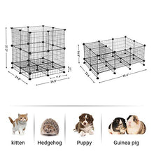 Load image into Gallery viewer, SONGMICS Pet Playpen Includes Zip Ties, Upgrade Customizable Animal Fence with Storage, Door, Metal Wire Pen Fence for Small Animals, Bunnies, Rabbits, Puppy Guinea Pigs, for Indoor Use ULPI03H