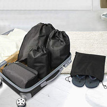 Load image into Gallery viewer, Toiletry Bag for Men - Portable Hanging Dopp Kit, Polyester Travel Organizer with 4 Sizes Shoes Bags for Toiletries Accessories, Black