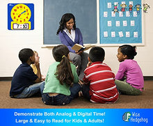 Load image into Gallery viewer, WISE HEDGEHOG Learning Clock Bundle - Large Demonstration Dry Erase Clock & Teaching Wall Clock