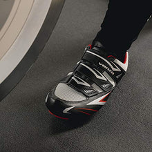 Load image into Gallery viewer, Venzo Bicycle Men's or Women's Road Cycling Riding Shoes - 3 Straps- Compatible with Peloton Shimano SPD & Look ARC Delta - Perfect for Road Racing Bikes Black Color 44.5