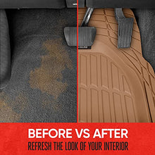 Load image into Gallery viewer, Motor Trend 923-BG Beige FlexTough Contour Liners-Deep Dish Heavy Duty Rubber Floor Mats for Car SUV Truck & Van-All Weather Protection Trim to Fit Most Vehicles(Tan Beige)