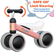 Load image into Gallery viewer, Baby Balance Bike - Baby Bicycle for 6-24 Months, Sturdy Balance Bike for 1 Year Old, Perfect as First Bike or Birthday Gift, Safe Riding Toys for 1 Year Old Boy Girl Ideal Baby Bike (Pink)