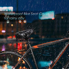 Load image into Gallery viewer, Puroma Bicycle Saddle Dual Spring Designed Suspension Shock Absorbing, Leather Bike Seat Pad Mounting Wrench Waterproof Protection Bike Seat Cover (Black)