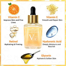 Load image into Gallery viewer, Vitamin C Serum for Face, BREYLEE Moisturizing Serum Hydrating & Brightening Serum for Dark Spots Hyaluronic Acid Fine Lines and Wrinkles 1.41fl oz