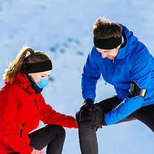 Load image into Gallery viewer, Geyoga 3 Pieces Button Headband Thermal Headband Ear Warmer Headband Winter Headbands Fleece Headband for Women Men (Black)