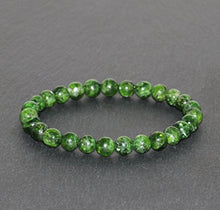 Load image into Gallery viewer, Chrome Diopside Bracelet 6.5mm Green Chrome Diopside Beaded Natural Gemstone Bracelet Handmade Unisex Bracelet Peace & Tranquility Bracelet