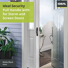 Load image into Gallery viewer, Ideal Security Door Handle with Keyed Deadbolt for Storm and Screen Doors, Matte Black (4-Piece Set)