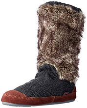 Load image into Gallery viewer, Acorn womens Slouch Boot Slipper, Charcoal Fur, 8-9 US