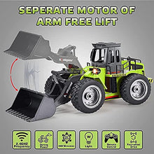 Load image into Gallery viewer, kolegend Remote Control Bulldozer Rc Toy Truck, 1/18 Scale RC Construction Vehicles Metal Front Loader 4WD Truck for Boys Girls Kids with Rechargeable Battery