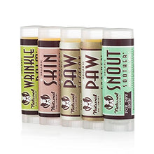 Load image into Gallery viewer, Natural Dog Company Powerhouse Travel Set - 5 Ct. TRIAL Sticks - Organic, All-Natural Healing Balms - Heals Cracked Paw Pads, Skin Fold Dermatitis & Dry Nose