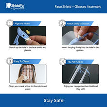 Load image into Gallery viewer, ArtToFrames Protective Face Shield 3 Pack, Made in The USA, Fully Transparent Face and Eye Protection from Droplets and Saliva with Reusable Glasses and Replaceable Shield, Anti-Fog