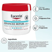 Load image into Gallery viewer, Eucerin Advanced Repair Cream, Body Moisturizer for Very Dry Skin, Body Cream with Ceramide 3 & Natural Moisturizing Factors, Fragrance Free, 16 Ounce Jar