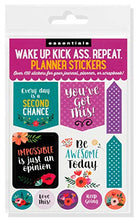 Load image into Gallery viewer, Essentials Planner Stickers -- Wake Up Kick Ass Repeat (Set of 150 Stickers)