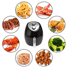 Load image into Gallery viewer, Classic Cuisine Air Fryer 3.7QT-Healthy Oil-Free Electric Cooker with Timer and Temperature Control-For Fries, Chicken, Bacon, Veggies, Desserts, Black