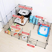 Load image into Gallery viewer, ALLISANDRO Small Pet Playpen, Small Animal Cage for Indoor Outdoor Use, Portable Metal Wire Yard Fence for Small Animal, Puppy, Kitten, Guinea Pigs, Bunny, Turtle, Hamster, 12 Panels, 13.8x13.8 Inches