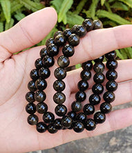 Load image into Gallery viewer, Natural Gold Sheen Obsidian Gemstone Bracelet 7.5 inch Stretchy Chakra Gems Stones Healing Crystal Energy Quartz Rocks GB8B-24