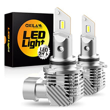 Load image into Gallery viewer, OXILAM Mini Size 9005/HB3 LED Bulbs, Wireless 6000K White Super Bright CSP Chips LED Conversion Kit, Fanless Replacement Bulb, Pack of 2