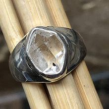 Load image into Gallery viewer, Natural Herkimer Diamond 925 Solid Sterling Silver Cluster Unisex Ring sz 6.75