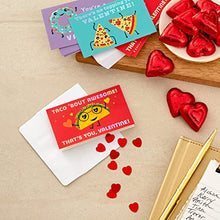 Load image into Gallery viewer, Hallmark Kids Mini Valentines Day Cards Assortment, 18 Cards with Envelopes (Tacos, Pizza, Doughnuts)