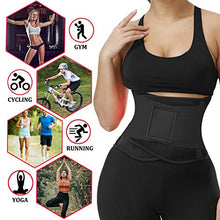 Load image into Gallery viewer, VENUZOR Waist Trainer Belt for Women - Waist Cincher Trimmer - Slimming Body Shaper Belt - Sport Girdle Belt (UP Graded) (Z1-Black, S)
