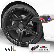 Load image into Gallery viewer, Oasser Air Compressor Portable Mini Air Inflator Hand Held Tire Pump 2000mAh with Digital LCD LED Light 12V AC DC Lithium Battery 120PSI 20Litres/Min for Car Bicycle Tires and Other Inflatables P1S