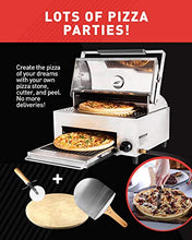 Load image into Gallery viewer, Capt’n Cook Ovenplus Salamander Grill - All in One Portable Gas Grill, Oven, and Stove with Pizza Stone, Cutter, and Peel, Stainless Steel Double Cooking Design Saves Time, Effort, Clean-Up and Money