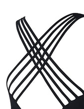 Load image into Gallery viewer, Firpearl Women's Tankini Swimsuits Cross Back Flowy Swim Tops Modest Swimwear US16 Black