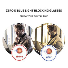 Load image into Gallery viewer, Zéro D Clean Lens Round Blue Light Blocking Glasses Computer Gaming/TV/Phones Anti Eyestrain For Men Women(Gun&Black)