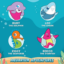 Load image into Gallery viewer, AquaSonic Kids' Water Flosser for Ages 6+ | Standard Nozzle, Orthodontic Nozzle & Waterproof Stickers | 4 Flossing Modes | Aquarium Adventures Theme