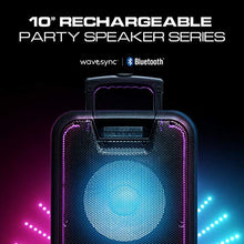 Load image into Gallery viewer, Dolphin SP-210RBT Portable Bluetooth Party Speaker on Wheels with Lights, 10" PartyBox