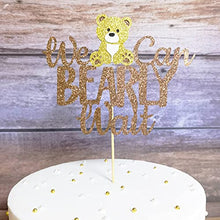 Load image into Gallery viewer, Decpty Teddy Bear Baby Shower Party Decorations We Can Bearly Wait Cake Topper Table Decoration Photo Booth Props Baby Shower Party Supplies Decorations