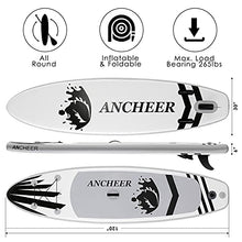 Load image into Gallery viewer, ANCHEER Inflatable Stand Up Paddle Board (6 Inches Thick), iSUP Package W/Premium SUP Accessories & Backpack, Wide Non-Slip Deck, Big Fin, Adjustable Paddle, Leash, Hand Pump,Youth & Adult
