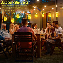Load image into Gallery viewer, Cooo 8 Pack Outdoor Solar Lantern 30LED Mason Jar Lights Solar Powered,Waterproof Hanging Outdoor Patio Porch Garden Yard Backyard Balcony Lawn Pool Decor (Hangers & Handmade Jars included)-Warm White