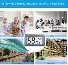 Load image into Gallery viewer, Veanic 4-Pack Mini Digital Electronic Temperature Humidity Meters Gauge Indoor Thermometer Hygrometer LCD Display Fahrenheit (℉) for Humidors, Greenhouse, Garden, Cellar, Fridge, Closet