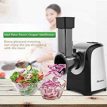 Load image into Gallery viewer, Salad Shooter Electric Spiralizer Vegetable Slicer Shredder Vegetable Cutter Cheese Grater for Home Kitchen Use with 4 Stainless Steel Rotary Blades(US Stock)