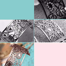 Load image into Gallery viewer, Secbolt Carved Flower Bling Bands Compatible with Apple Watch Band 38mm 40mm 41mm iWatch Series 7/6/5/4/3/2/1/SE, Stainless Steel Dressy Jewelry Diamond Bracelet Bangle Wristband Women, Silver